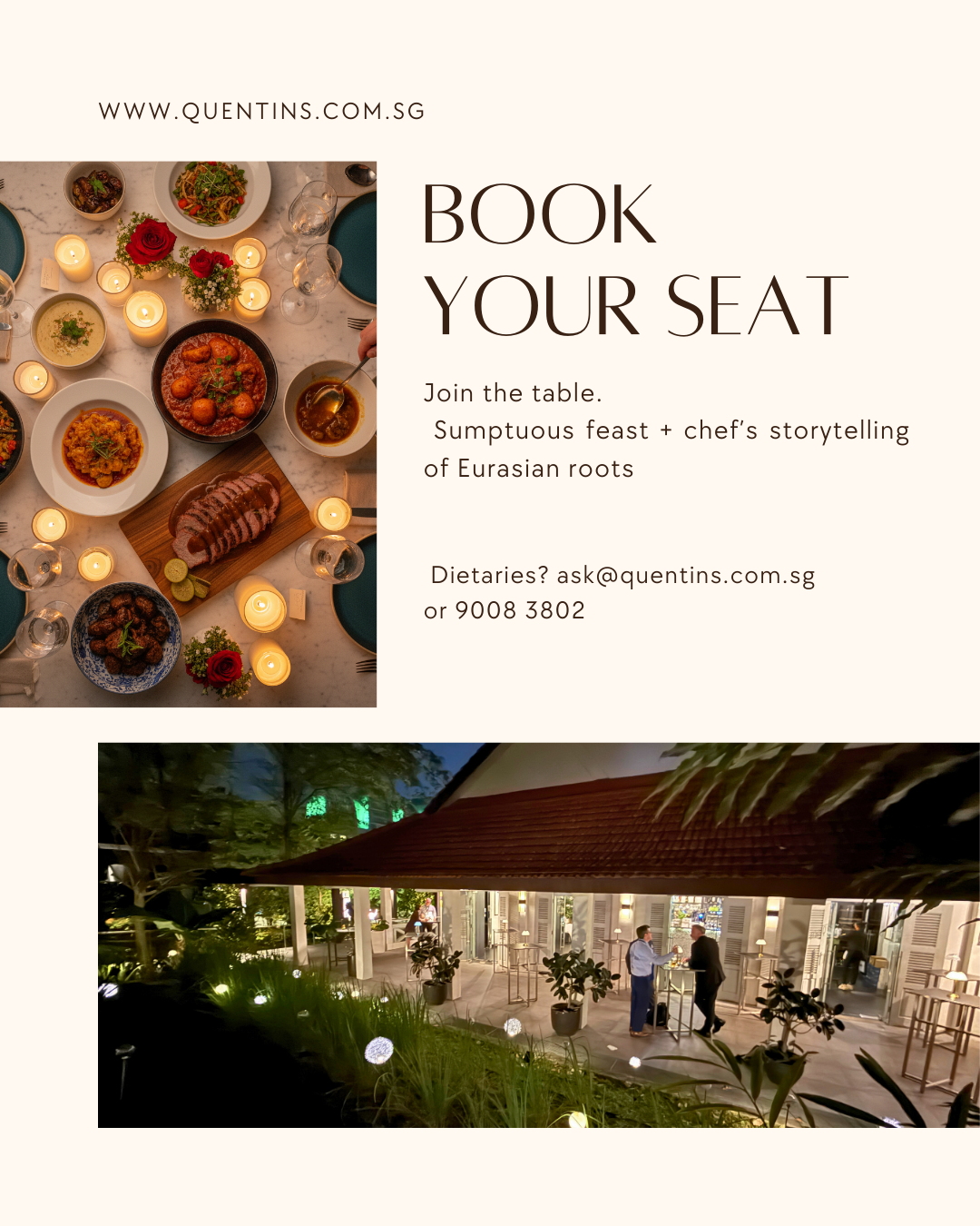 Chef Quentin’s Eurasian Supper Club — Sentosa (Thu, 16 Oct 2025)