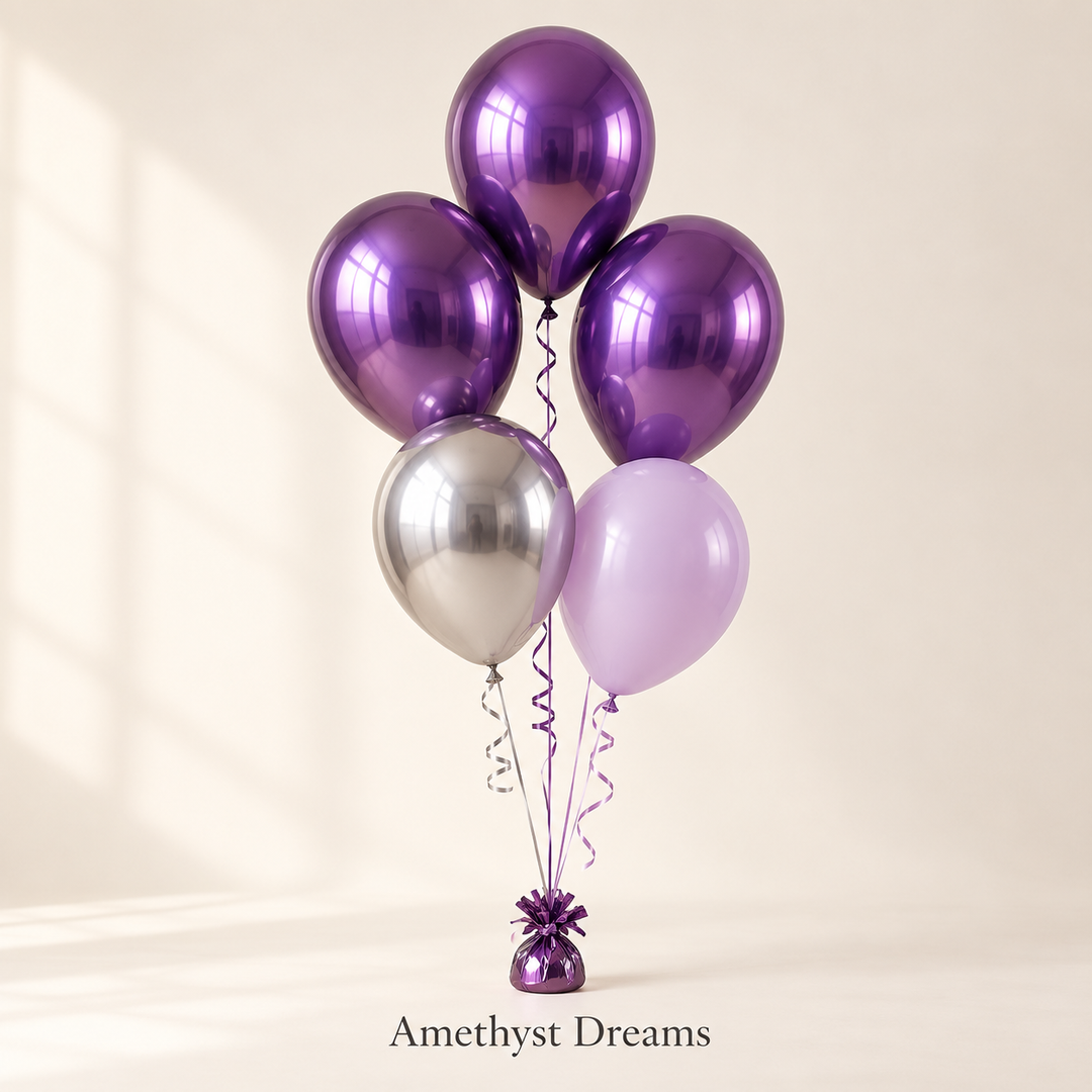 Classic Balloon Bouquets – 5 Helium Balloons