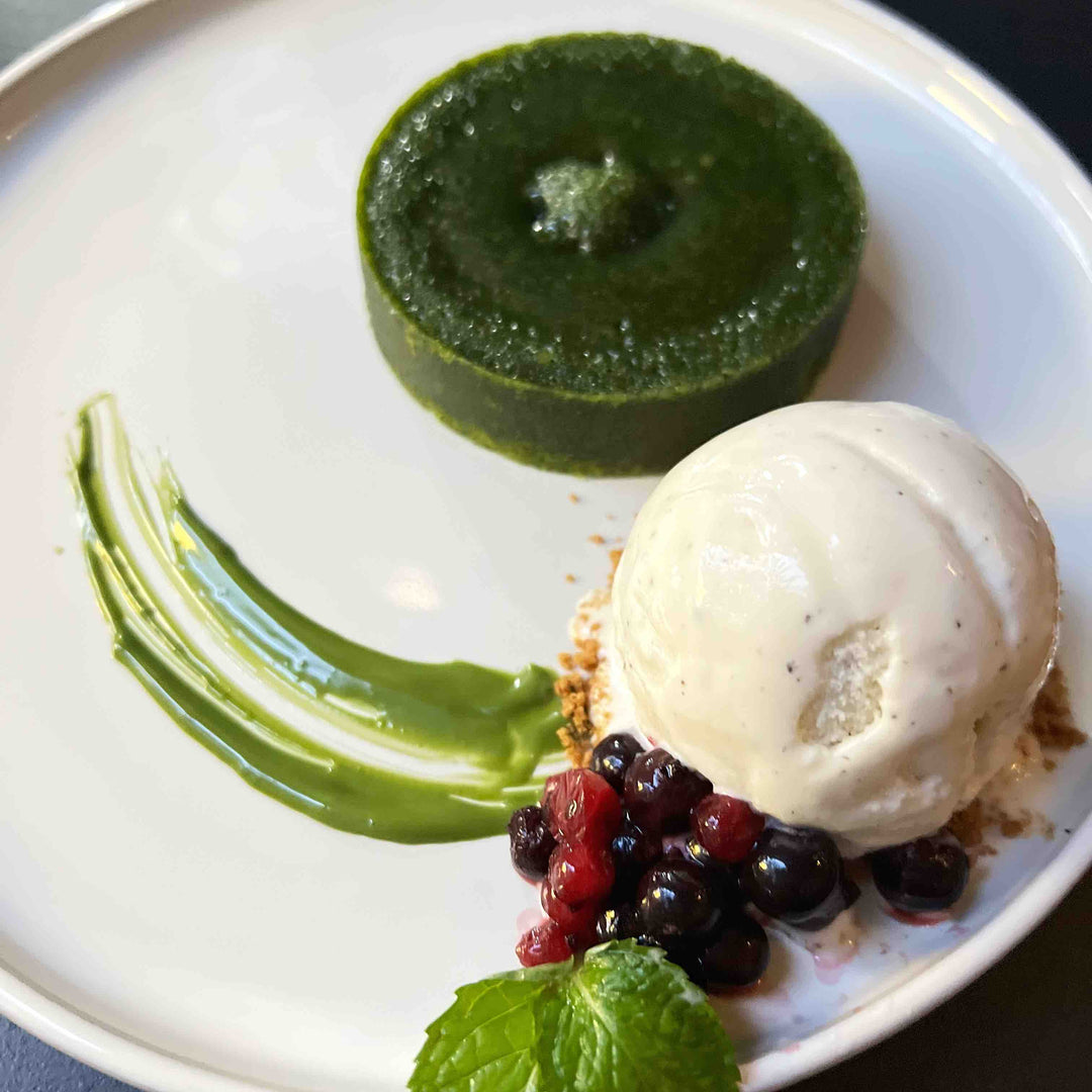 Green Tea Lava Cake w/ ice cream