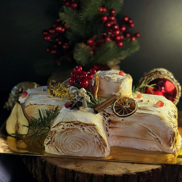Christmas Sugee Log Cake