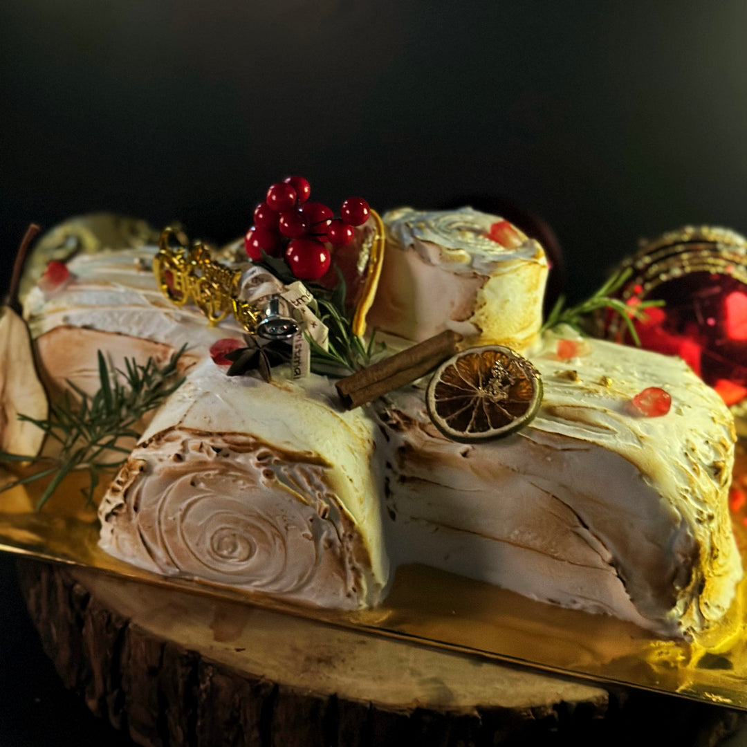 Christmas Sugee Log Cake