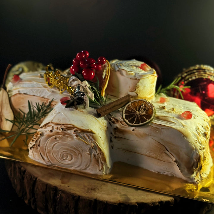Christmas Sugee Log Cake