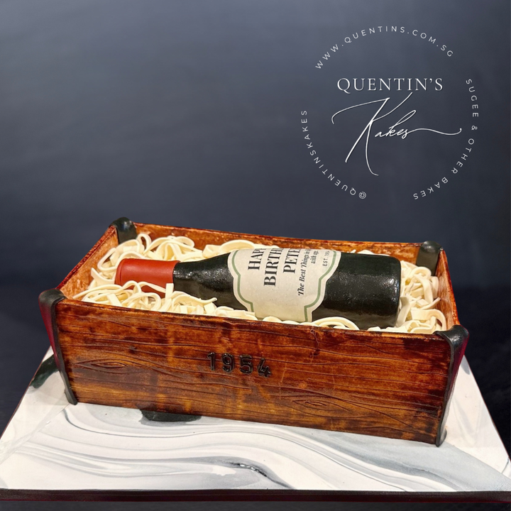 Vintage Wine Bottle Cake