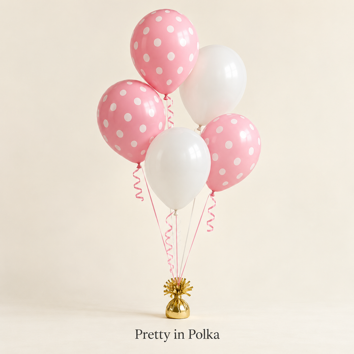 Classic Balloon Bouquets – 5 Helium Balloons