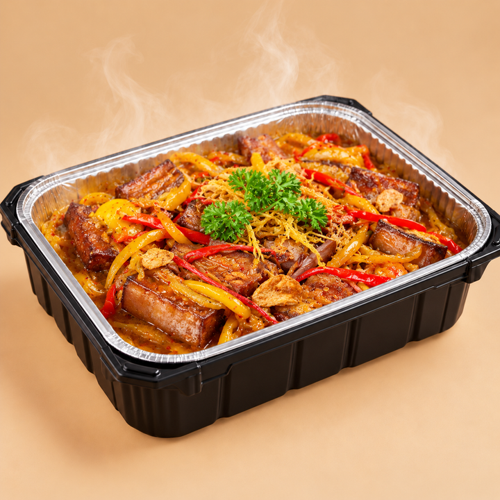 Quentin’s Patchri in a self-heating mini buffet tray