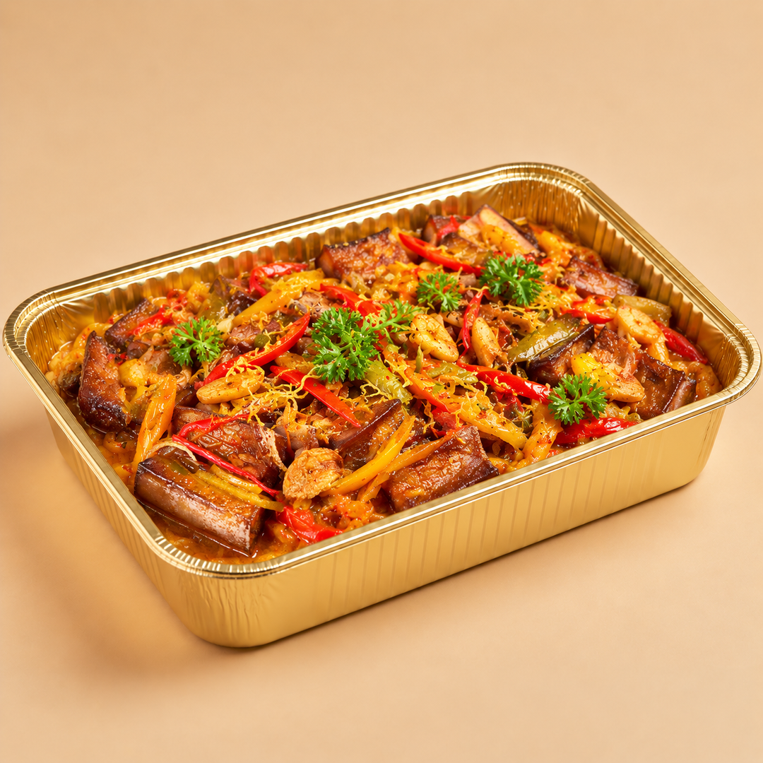 Quentin’s Patchri in a gold mini buffet tray
