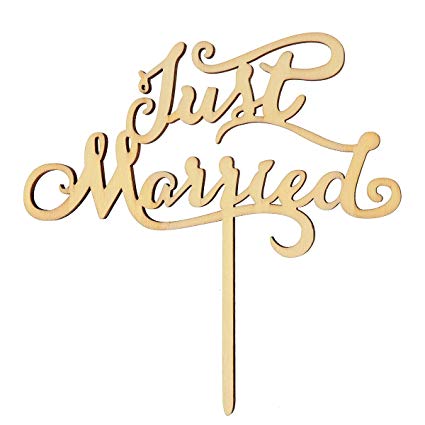 "Just Married" Cake topper
