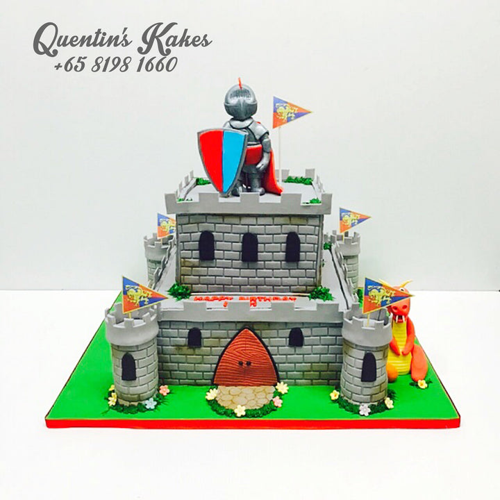 3D Castle Kake (Knight and Dragon)