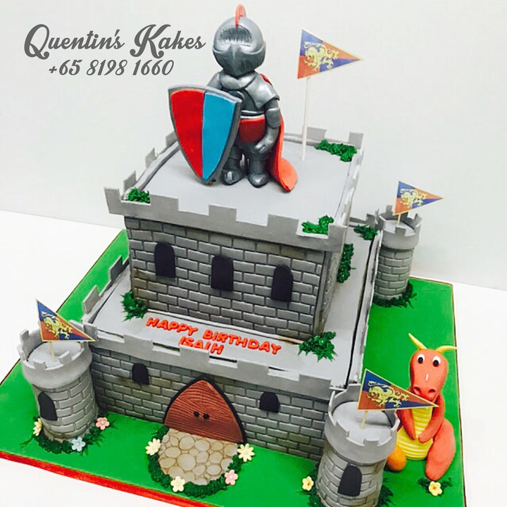3D Castle Kake (Knight and Dragon)